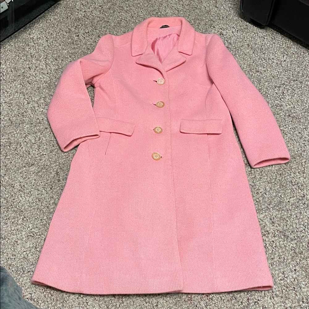 Vintage 60s Elegant Pink Women's knit Coat